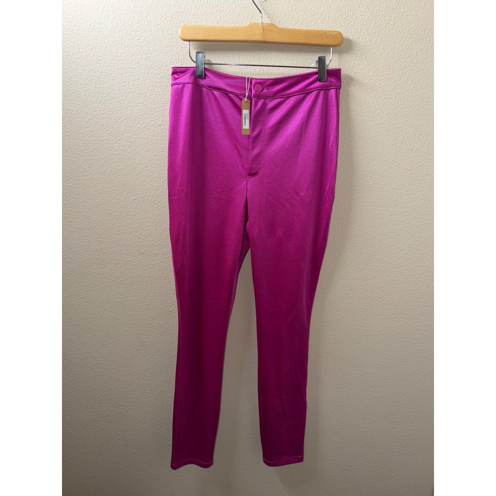 Women's NEW SKIMS Fuchsia Pink Disco Trousers Size Large